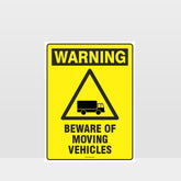 Custom Signs Outdoor Metal,Warning Beware Of Moving Vehicles Sign